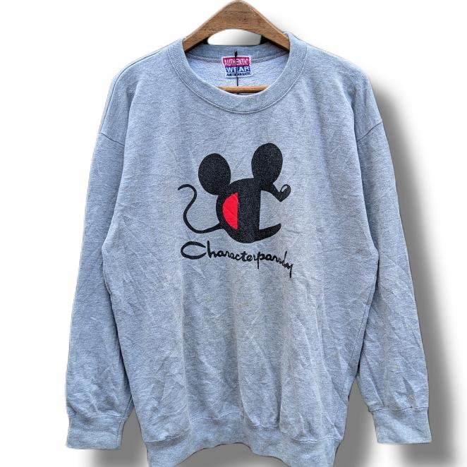 thrift crewneck Disney Mickey mouse Champions parody second