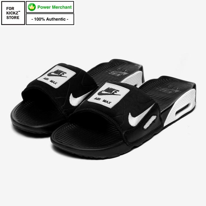 NIKE AIR MAX 90 SLIDE BLACK WHITE