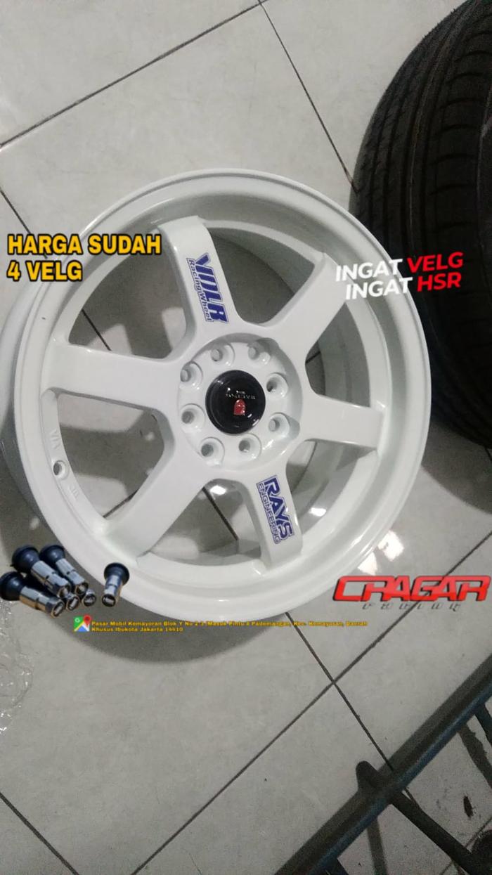 VELG TE37 RING 16 HSR WHITE BUAT AVANZA JAZZ BRIO AGYA XENIA DLL