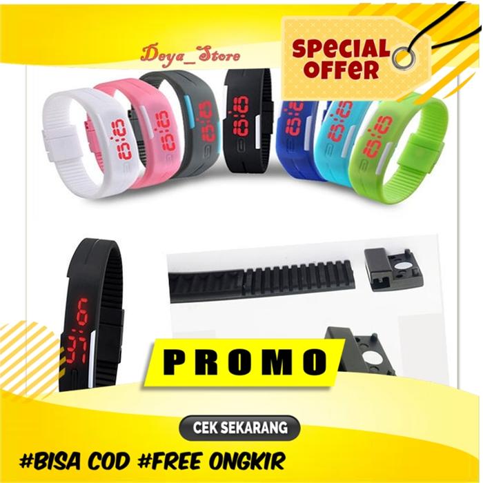 Jam Tangan Digital Led Wanita Pria Sport LED Digital Watch Nike Adidas