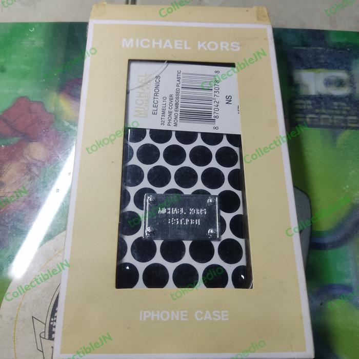 Michael Kors MK Black White Stripe Apple Iphone 5, 5s Case Original
