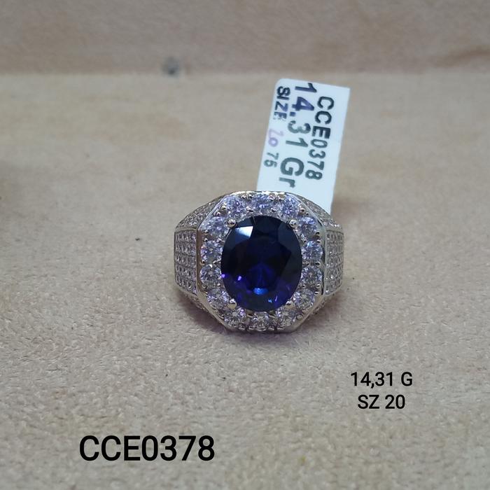 Cincin Cowok King Safir Emas 750 CCE0378