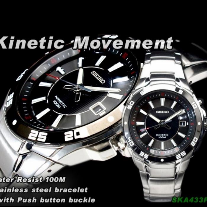 Jam tangan pria seiko kinetic ska433 p1 Seiko SKA433P1