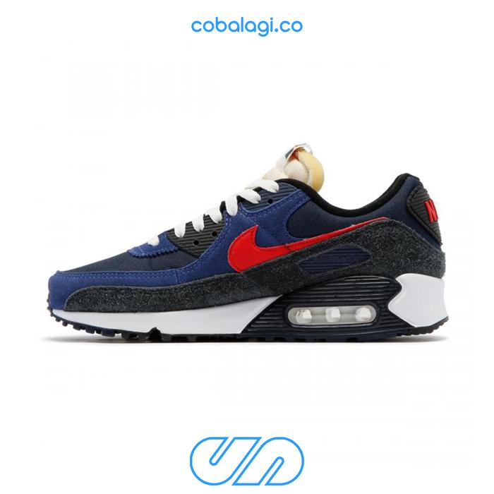 NIKE Air Max 90 SE Deep Royal Blue University Red Black Obsidian
