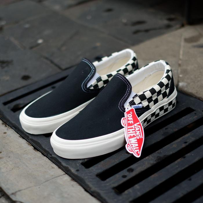 vans slipon classic sidewall checkerboard
