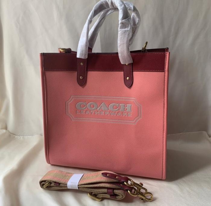COACH TYLER CARRYALL 28 IN SIGNATURE CANVAS PINK ORIGINAL / TAS WANITA