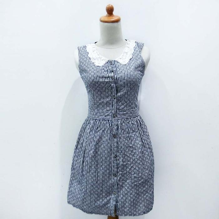 DX295 SIZE S BLACK FLORAL PREMIUM MINI DRESS SECOND BRANDED IMPORT