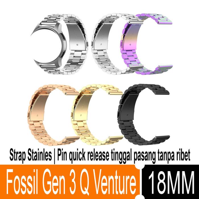 Strap Stainless Steel Fossil Gen 3 Q Venture - 18mm