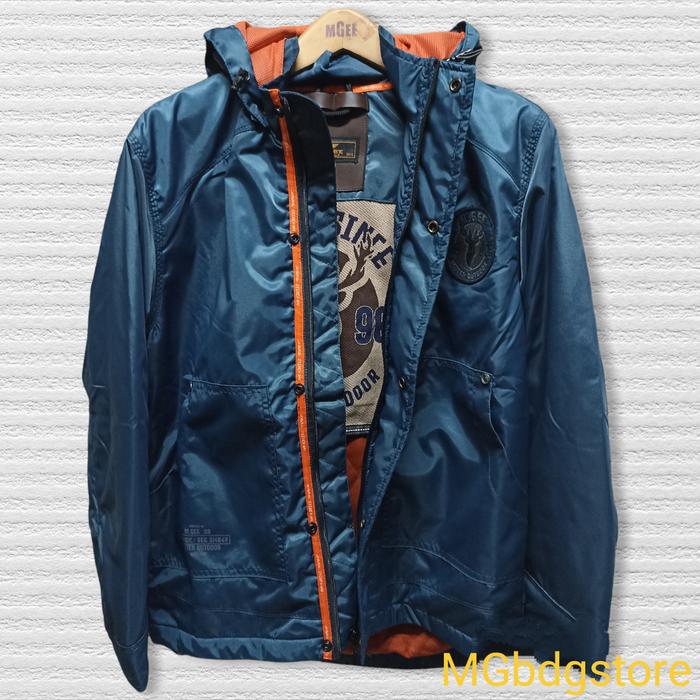 Jaket bomber hoodie original MGEE HUNTER C008 BLUE