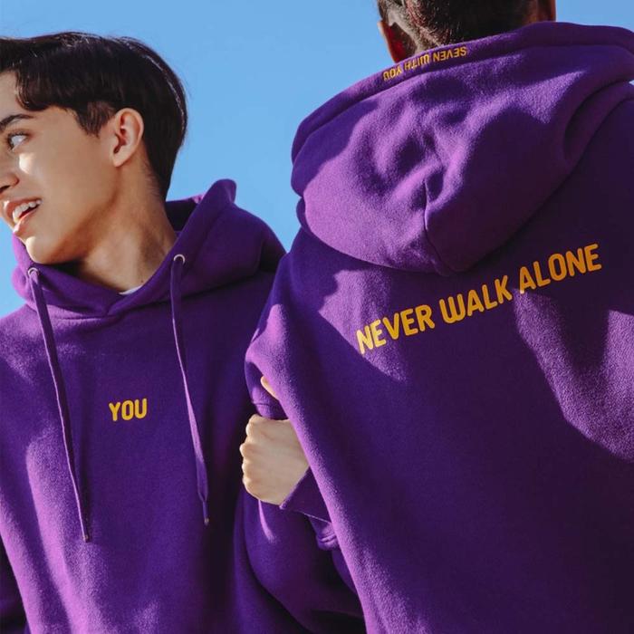 Jimin Hoodie Jumper You Never Walk Alone Seven With You Unisex M - XXL