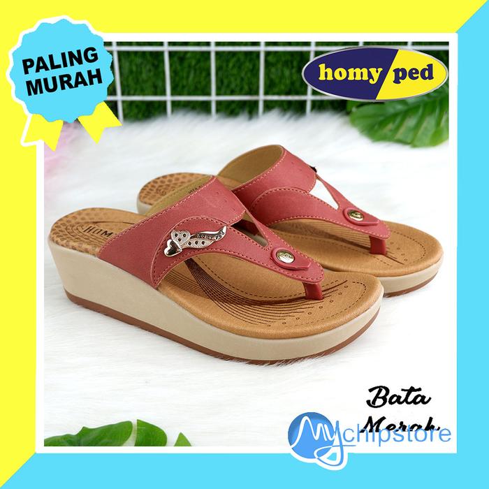 Sandal Cewek/Sandal Jepit Wanita Homyped VITA N 62 - Bata Merah