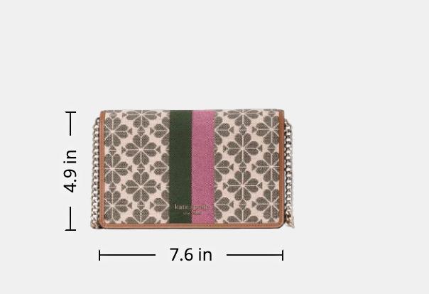 KATE SPADE FLORAL JACQUARD STRIPE CHAIN WALLET BY MADAME JASTIP USA