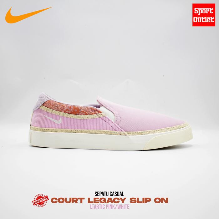 SEPATU CASUAL WANITA NIKE COURT LEGACY CANVAS SLIP ON - DJ4647676