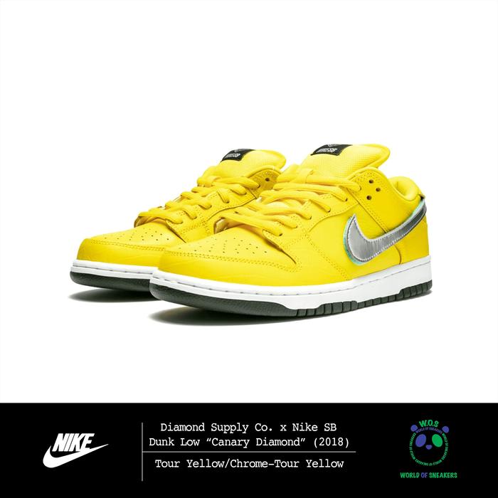 Diamond Supply Co. x Nike SB Dunk Low “Canary Diamond” (2018)