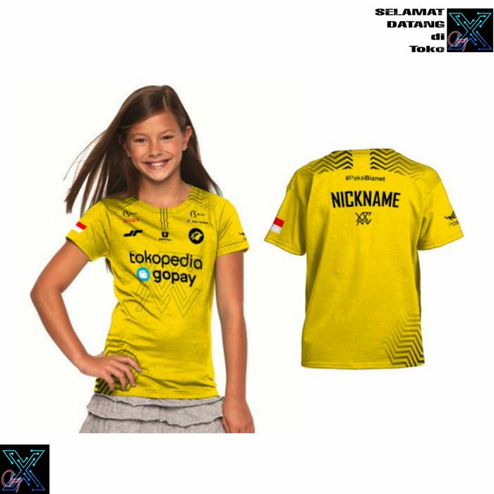 Baju Kaos Jersey Onic Esport Gaming Anak Terbaru 2021 2022 ML FF PUBG