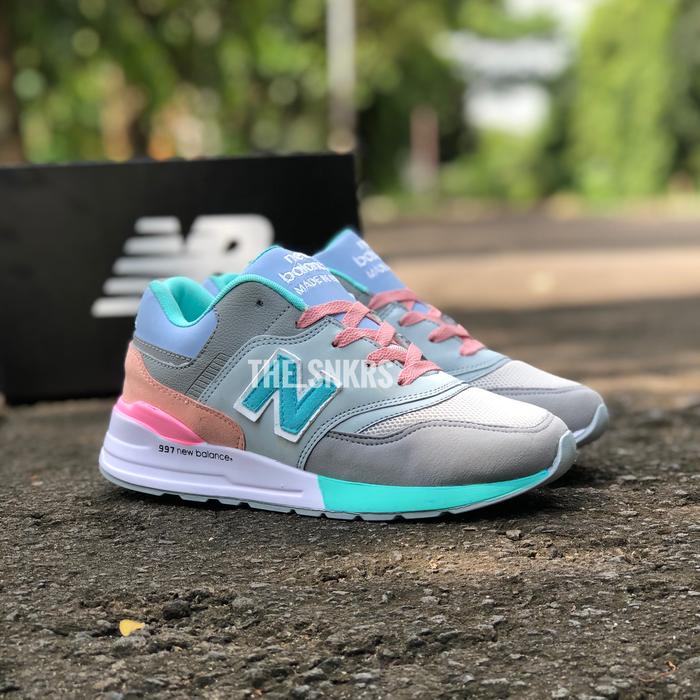 sepatu wanita nb 997 import Grey pink Tosca