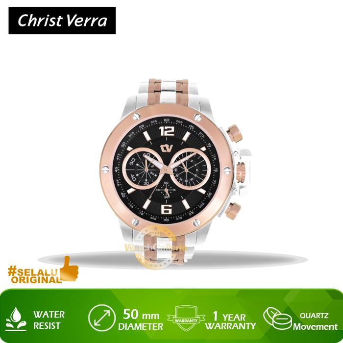 Jam Tangan Christ Verra CV C80257G-14 BLK Original Murah