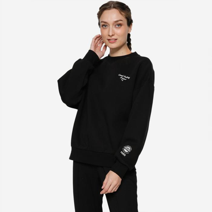 PUMA SWEATER WANITA ORIGINAL Wellness Club Crew Neck Women's Tee