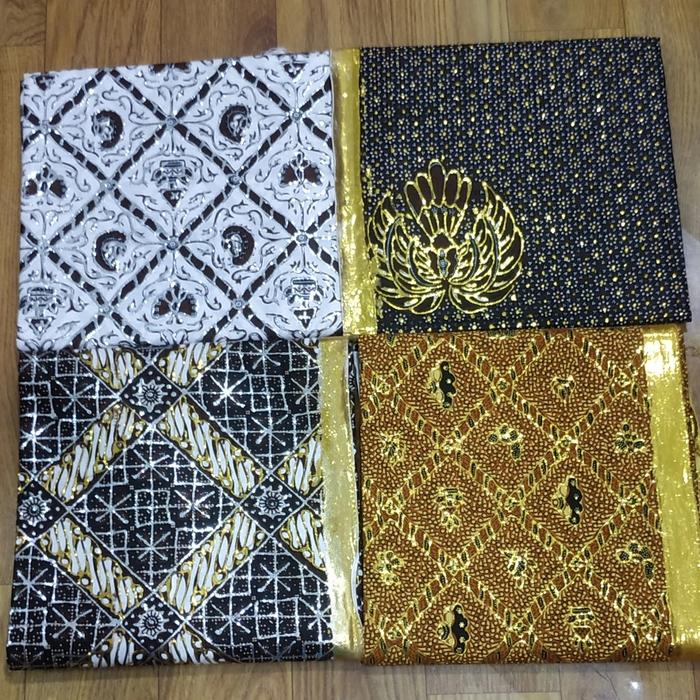 kain batik prada emas pengantin orang tua jarik pernikahan