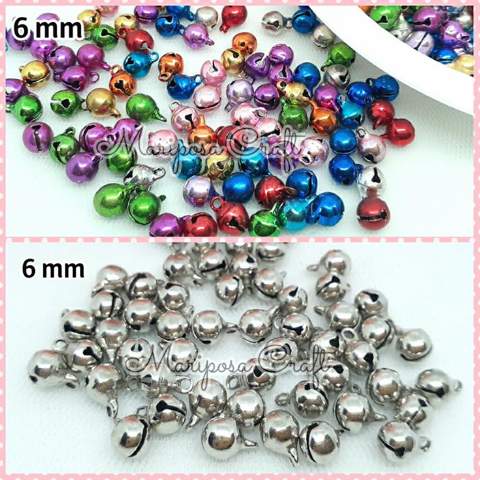 Lonceng kerincingan KECIL/kelintingan bulat bisa bunyi 6mm