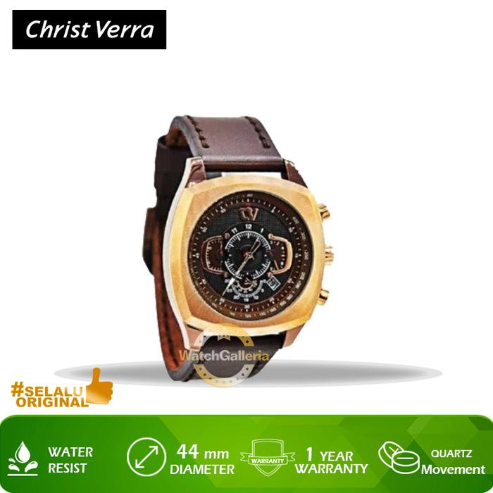 Jam Tangan Christ Verra CV C75048G-25 BRN Original Murah