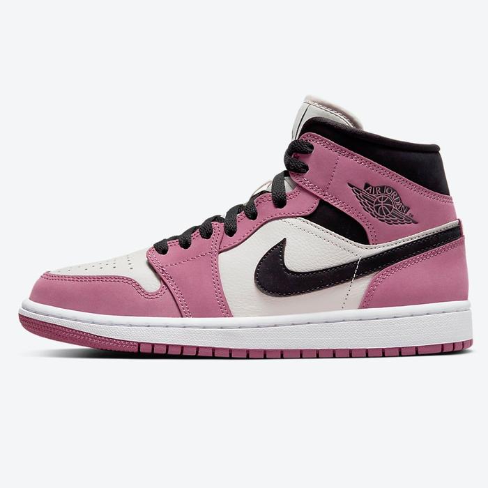 NIKE AIR JORDAN 1 MID SE WMNS BERRY PINK MULBERRY BLACK ORIGINAL