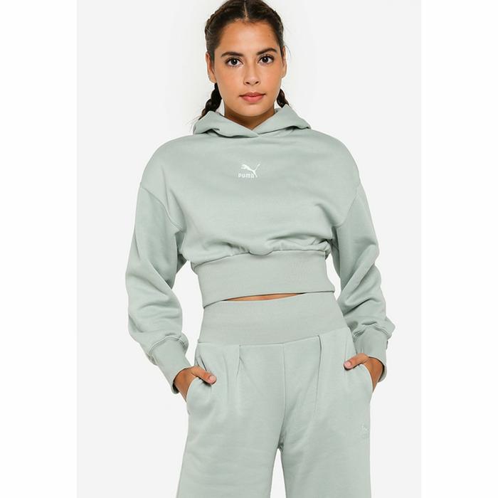 PUMA - JACKET HOODIE WANITA ORIGINAL - Classics Crop Women's Hoodie
