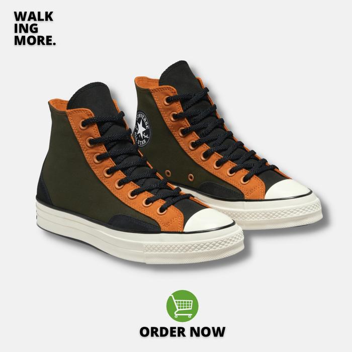 BEST DEAL CONVERSE CT HIGH 70S COURT FUSION ARMY ORANGE ORIGINAL
