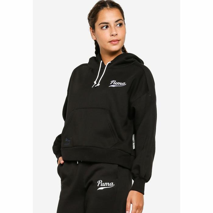 PUMA - JACKET HOODIE WANITA ORIGINAL - Team Women's Hoodie IN Black