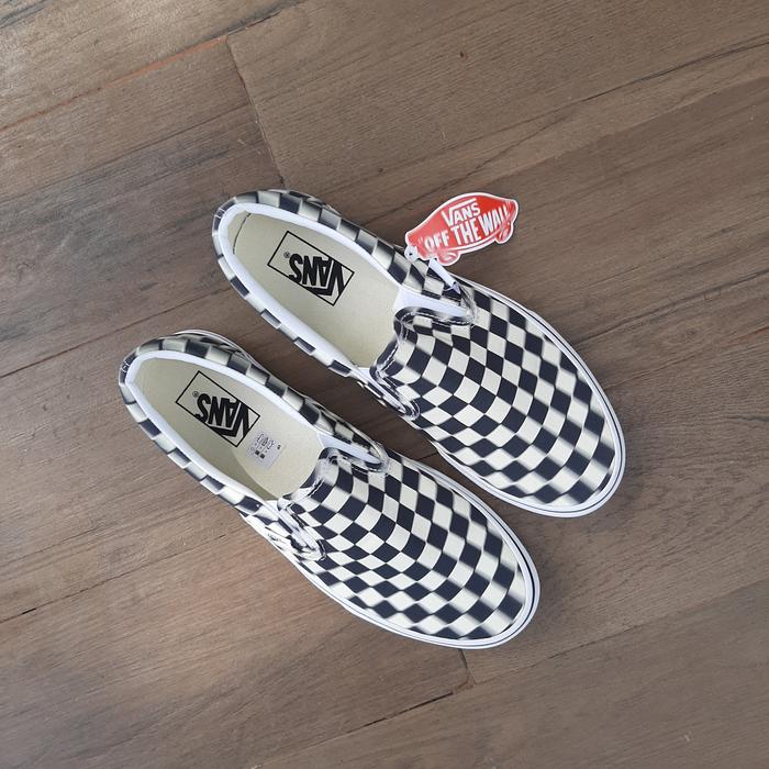 Vans Slip On Blur Checkerboard Original Resmi Vans