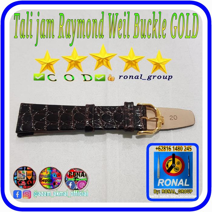Tali kulit jam Raymond Weil Othello cewek cowok HITAM dan COKLAT TUA