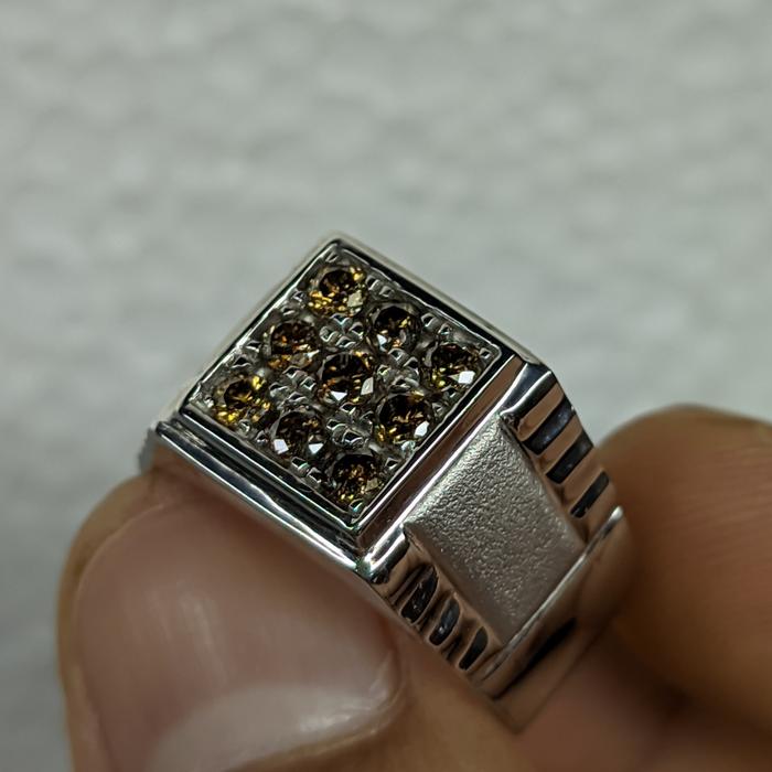cincin perak berlian pria