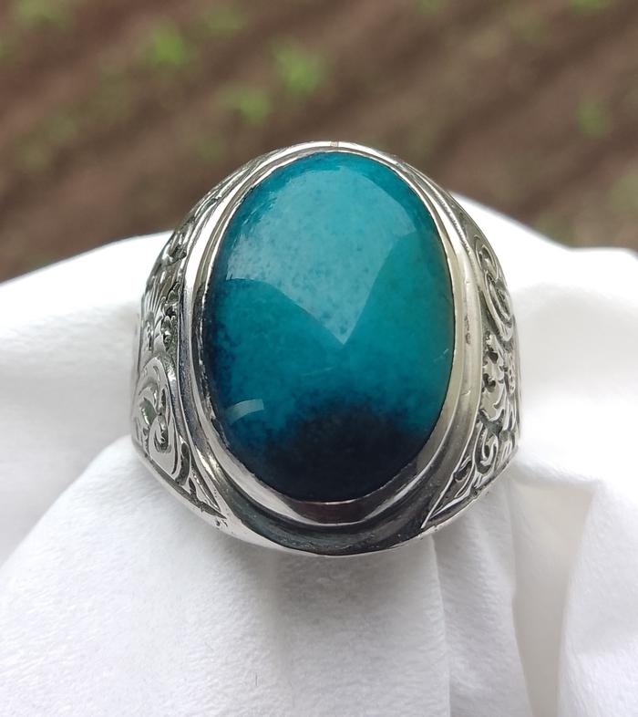 Natural Bacan Doko Size Kantoran Ring Koin HD Ukir