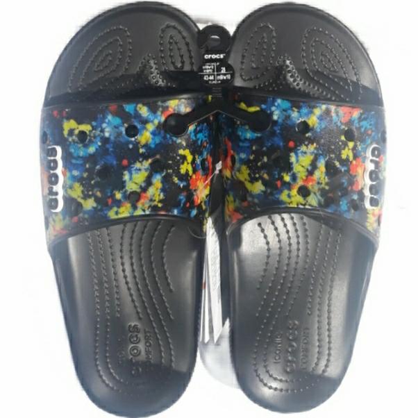 Sandal Crocs Unisex's Classic Tie Dye Graphic - Multy/Black