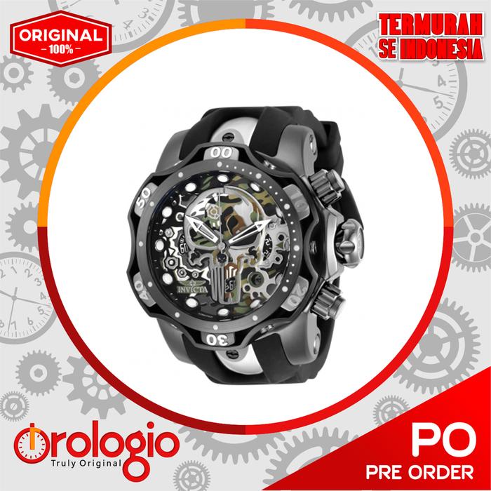 Jam Tangan Invicta Marvel Punisher Venom Camouflage Skull 30630