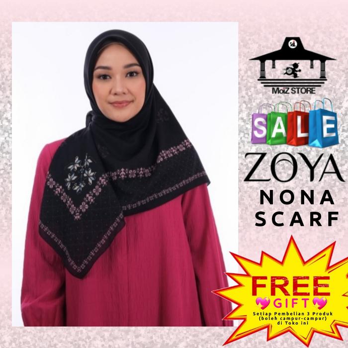 Zoya Jilbab Hijab Kerudung Segiempat Nona Scarf Terbaru 2022 Ori Zoya