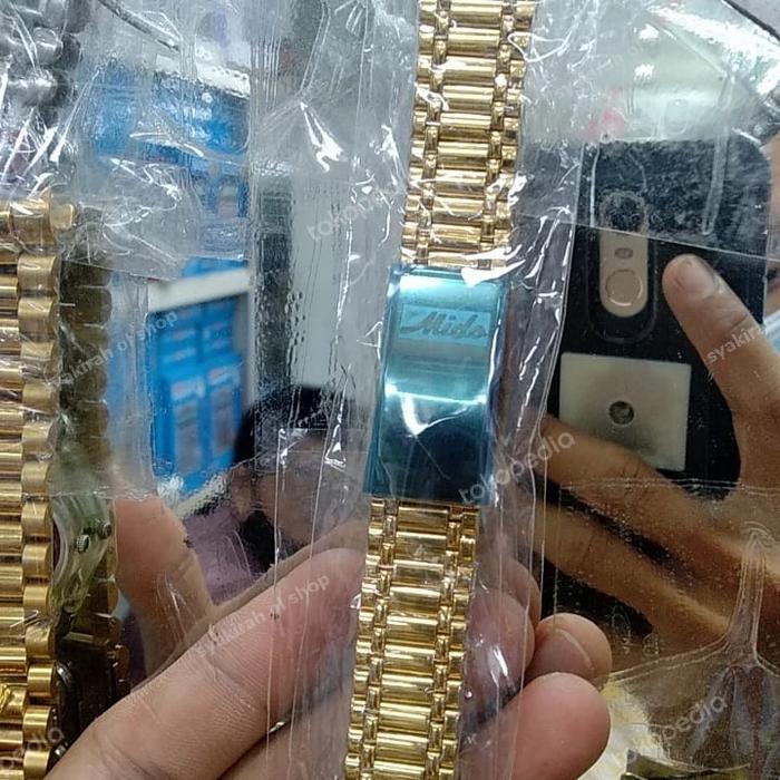 Rantai jam MIDO 8439 CRHONOMETER COMONDORE Qwalitas Baik warna Gold