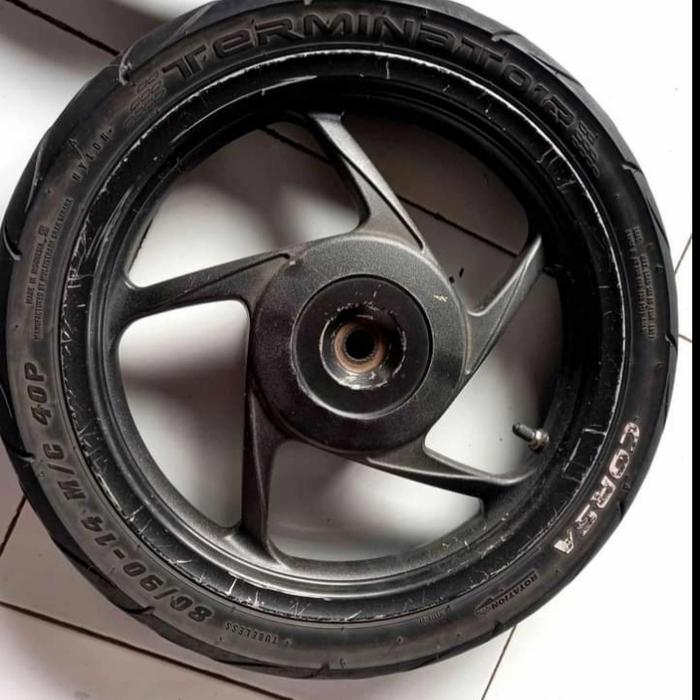 VELG RACING BELAKANG + BAN MOTOR HONDA BEAT BEAT KARBU COPOTAN