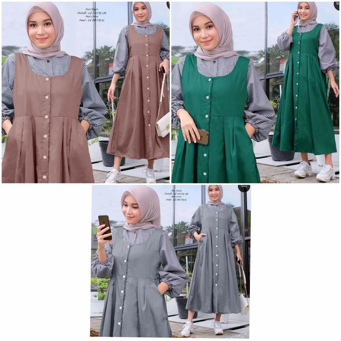 laila set 2in1/busana hijabers remaja/rok kodok overall/rok panjang
