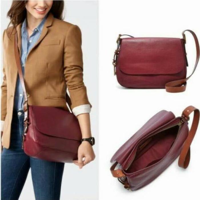 Tas Harper Small Wine Fossil Fosil Bag