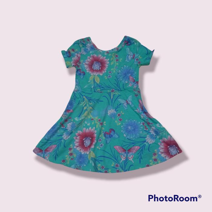 Dress anak perempuan Plc Hijau bunga