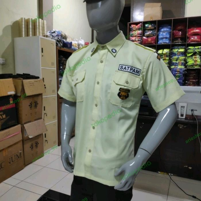 Seragam satpam terbaru 2022 / seragam security terbaru crem