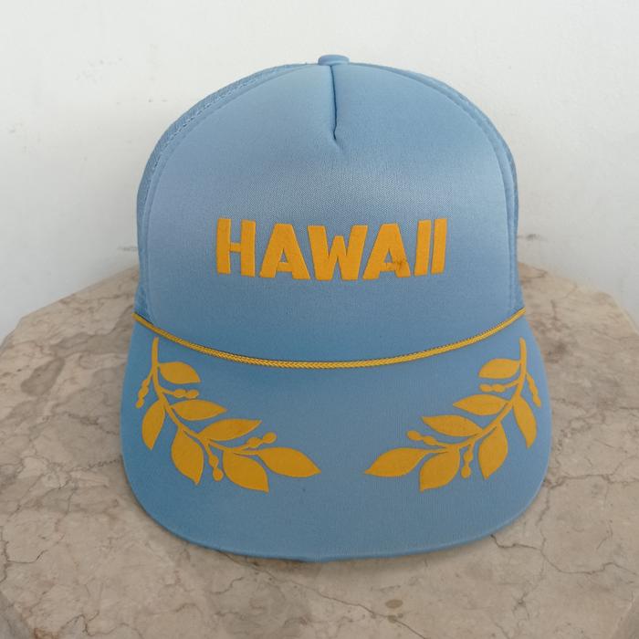 Topi Trucker Vintage 80's-90's HAWAII Captain Trucker Hat