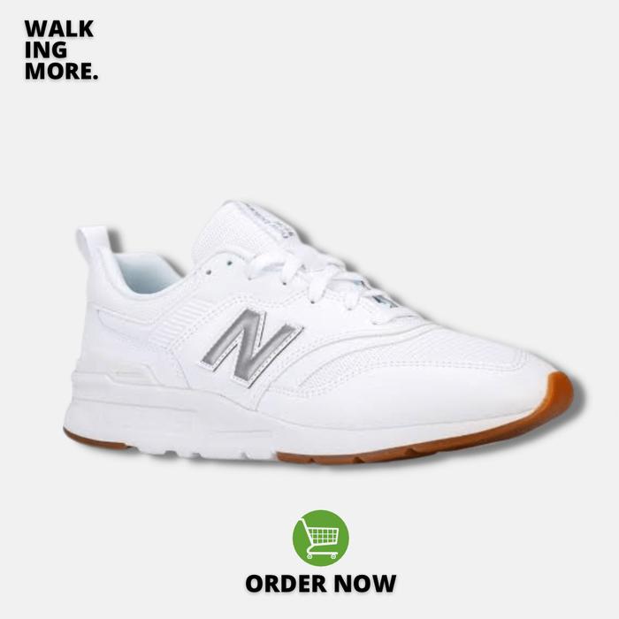 DISKON GEDE NEW BALANCE 997H BEIGE WHITE LEATHER WOMEN ORIGINAL RESMI