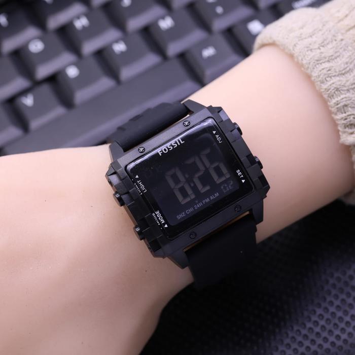 Jam Tangan Pria Fossil Digital Rubber New Arrival Fashion