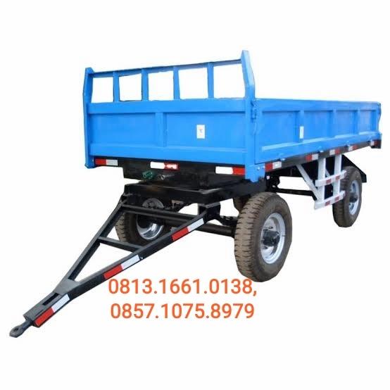 TRAILER TROLI ANHANG BARANG PABRIK GANDENG TRAKTOR PROYEK KEBUN GENSET TANGKI MINYAK BBM CPO AIR POM