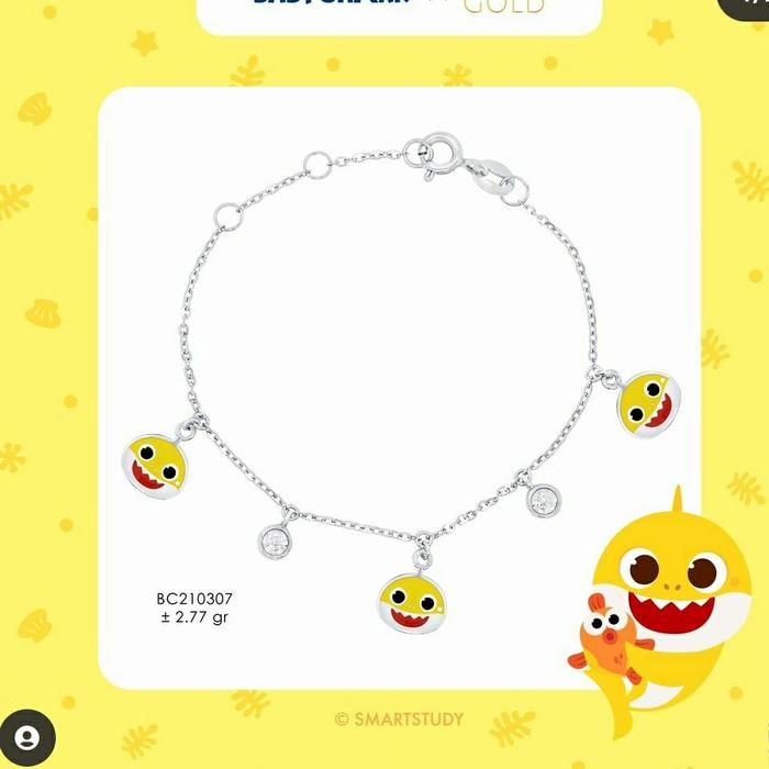 GELANG TANGAN EMAS ANAK HALA GOLD BABY SHARK EDITION