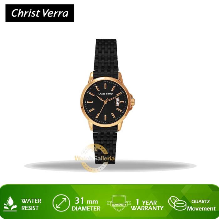 Jam Tangan Christ Verra CV 71110L-18 BLK Original Murah