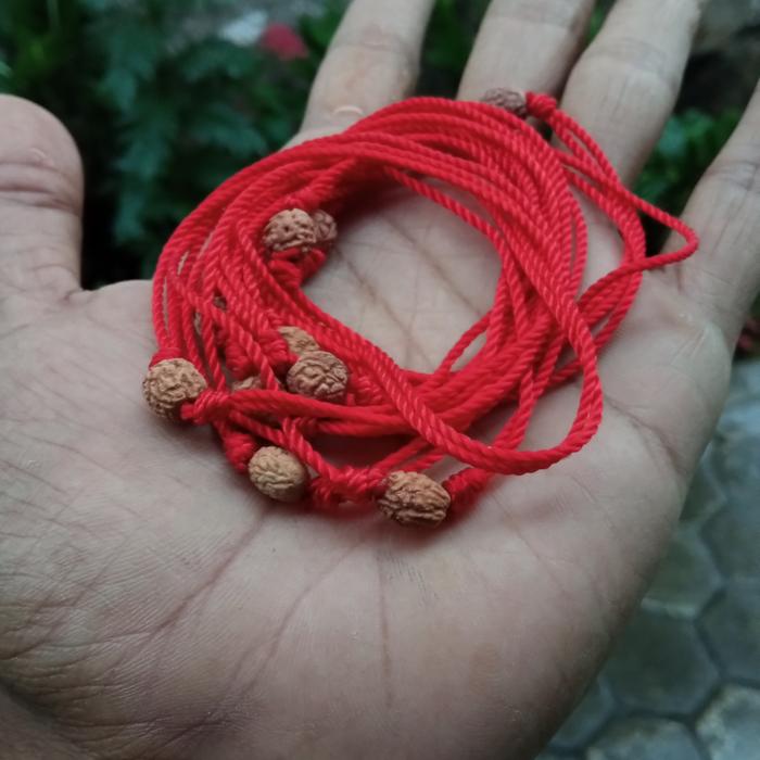 Grosir 10pcs gelang ruqyah biji bidara ARAB SIDR tali merah tahan air