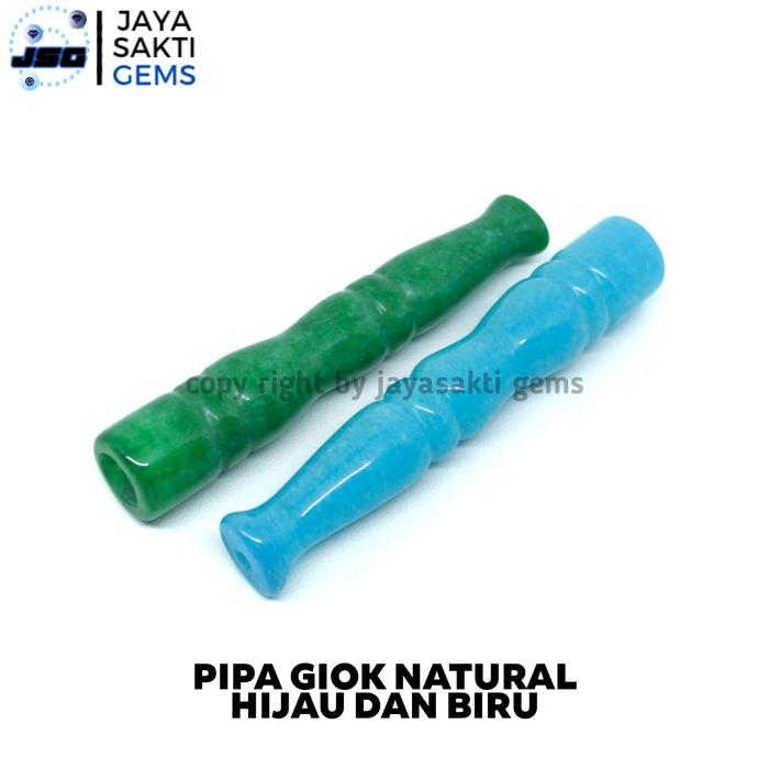 Pipa Rokok Batu Giok Asli Natural Batu Akik